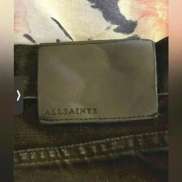 All Saints Rigg Fit Black Jeans Men's Size 28 - Picture 5 of 8